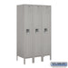 Salsbury 12" Wide Single Tier Standard Metal Locker - 3 Wide - 5 Feet High - 18 Inches Deep - Gray - Assembled - Sweatfully