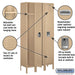 Salsbury 12" Wide Single Tier Standard Metal Locker - 3 Wide - 6 Feet High - 12 Inches Deep - Tan - Assembled - Sweatfully