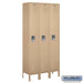 Salsbury 12" Wide Single Tier Standard Metal Locker - 3 Wide - 6 Feet High - 12 Inches Deep - Tan - Assembled - Sweatfully