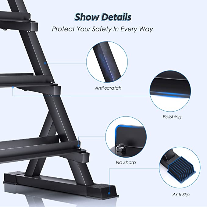 SFE 48" 3 Tier Dumbbell Rack - Sweatfully