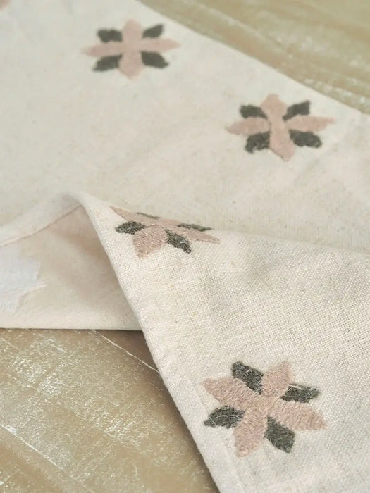 Embroidered Star Table Runner Green - Sweatfully