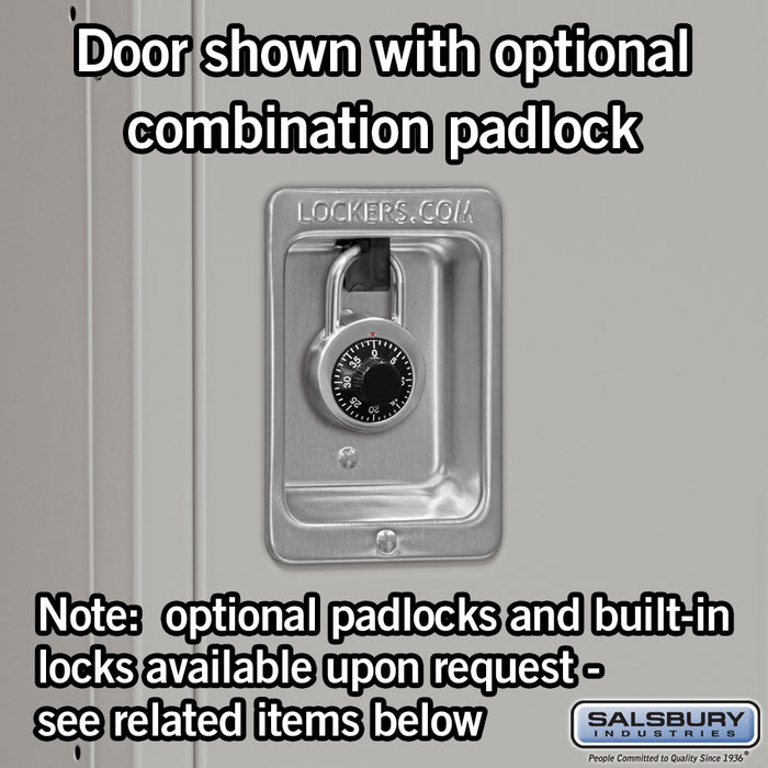 Salsbury 12" Wide Triple Tier Standard Metal Locker - 1 Wide - 6 Feet High - 12 Inches Deep - Gray - Assembled - Sweatfully