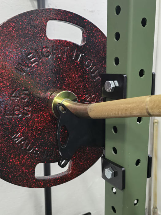 J-Cup Hook Attachment Barbell Holder/Squat Rack 5/8" Holes Solid Steel USA Made Pairs Multifunctional - Sweatfully