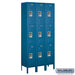 Salsbury 12" Wide Triple Tier Standard Metal Locker - 3 Wide - 6 Feet High - 12 Inches Deep - Blue - Unassembled - Sweatfully