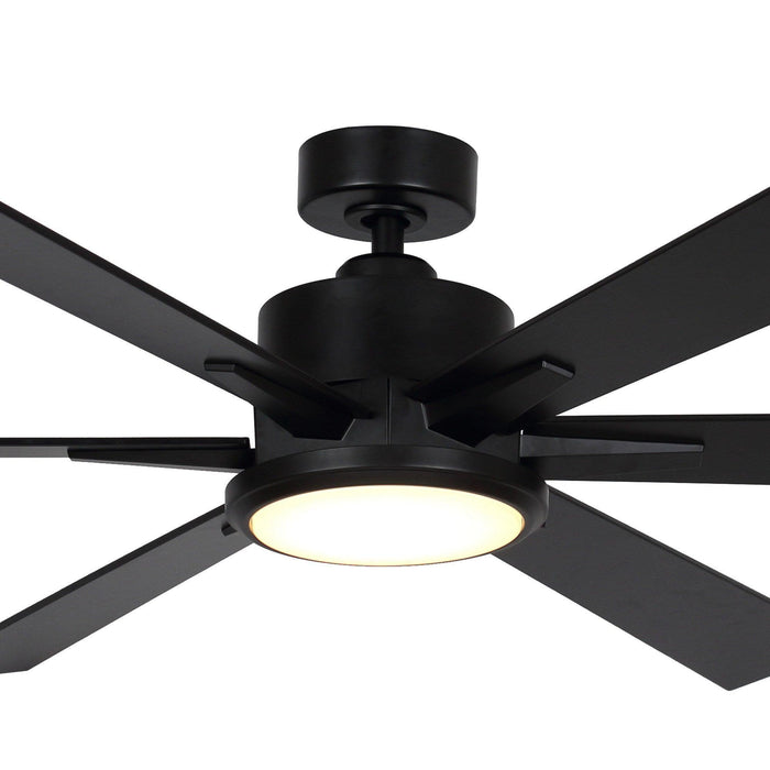 65" Amold Industrial Downrod Mount Ceiling Fan with Lighting and Remote Control - Sweatfully