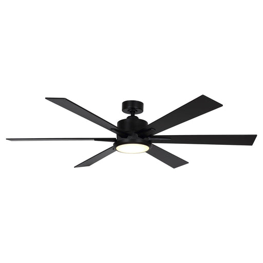 65" Amold Industrial Downrod Mount Ceiling Fan with Lighting and Remote Control - Sweatfully