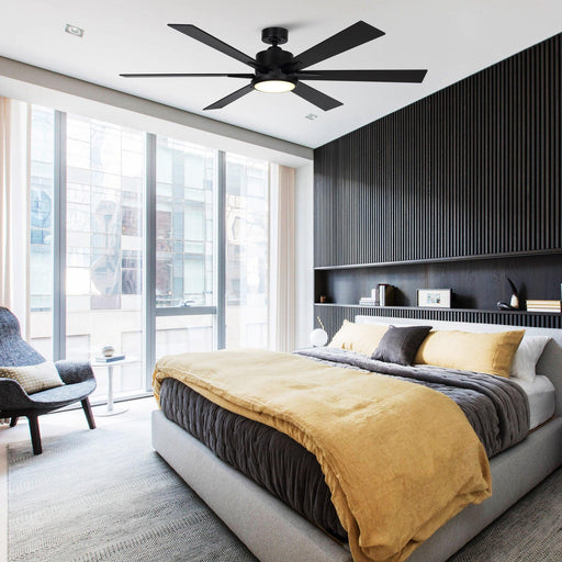 65" Amold Industrial Downrod Mount Ceiling Fan with Lighting and Remote Control - Sweatfully