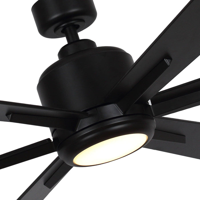 65" Bendan Industrial Downrod Mount Ceiling Fan with Lighting and Remote Control - Sweatfully
