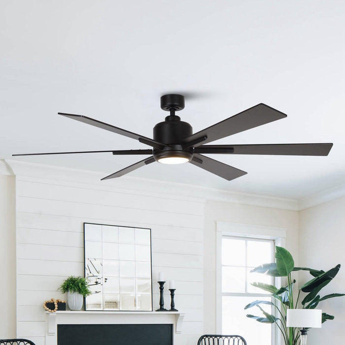 65" Bendan Industrial Downrod Mount Ceiling Fan with Lighting and Remote Control - Sweatfully