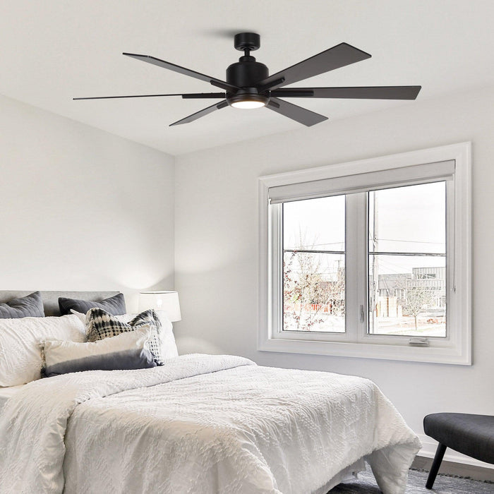 65" Bendan Industrial Downrod Mount Ceiling Fan with Lighting and Remote Control - Sweatfully