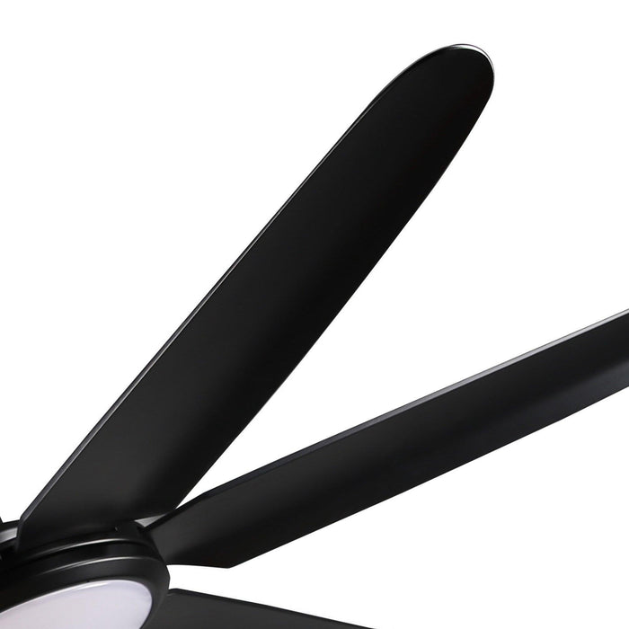 65" Industrial DC Motor Downrod Mount Ceiling Fan with Lighting and Remote Control - Sweatfully