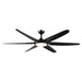65" Industrial DC Motor Downrod Mount Ceiling Fan with Lighting and Remote Control - Sweatfully