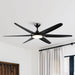 65" Industrial DC Motor Downrod Mount Ceiling Fan with Lighting and Remote Control - Sweatfully