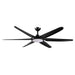 65" Industrial DC Motor Downrod Mount Ceiling Fan with Lighting and Remote Control - Sweatfully
