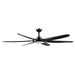 65" Industrial DC Motor Downrod Mount Ceiling Fan with Lighting and Remote Control - Sweatfully