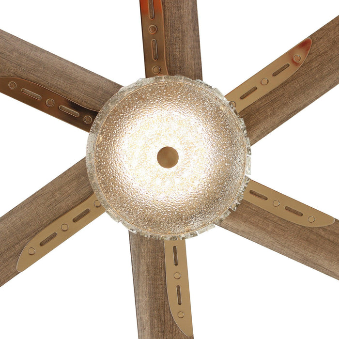 65" Modern Brushed Nickel DC Motor Downrod Mount Reversible Ceiling Fan with Lighting and Remote Control - Sweatfully