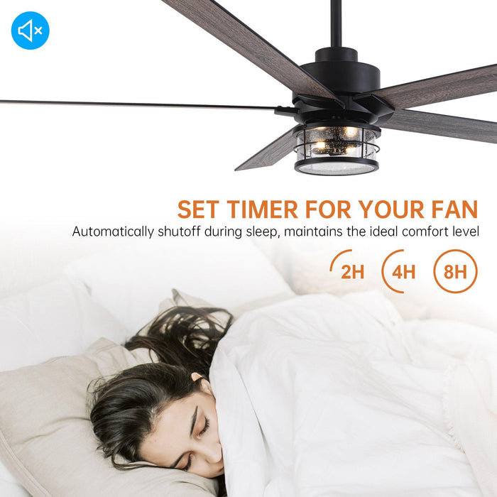 65" Modern Reversible Ceiling Fan with Lighting and Remote Control - Sweatfully