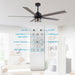 65" Modern Reversible Ceiling Fan with Lighting and Remote Control - Sweatfully