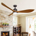 66" Misael Propeller Industrial DC Motor Ceiling Fan with LED Lighting - Sweatfully