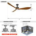 66" Misael Propeller Industrial DC Motor Ceiling Fan with LED Lighting - Sweatfully
