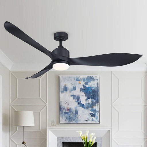 66" Misael Propeller Industrial DC Motor Ceiling Fan with LED Lighting - Sweatfully