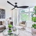 66" Misael Propeller Industrial DC Motor Ceiling Fan with LED Lighting - Sweatfully