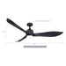 66" Misael Propeller Industrial DC Motor Ceiling Fan with LED Lighting - Sweatfully