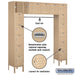 Salsbury 12" Wide Six Tier Box Style Bridge Standard Metal Locker - 16 Box - 18 Inches Deep - Tan - Unassembled - Sweatfully