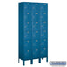 Salsbury 12" Wide Six Tier Box Style Standard Metal Locker - 3 Wide - 6 Feet High - 12 Inches Deep - Blue - Unassembled - Sweatfully