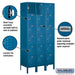 Salsbury 12" Wide Six Tier Box Style Standard Metal Locker - 3 Wide - 6 Feet High - 15 Inches Deep - Blue - Assembled - Sweatfully