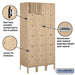 Salsbury 12" Wide Six Tier Box Style Standard Metal Locker - 3 Wide - 6 Feet High - 18 Inches Deep - Tan - Unassembled - Sweatfully