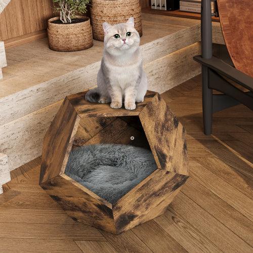 25.98'' Modern Pet Furniture Cat Carrier, Sofa Side Table, Planter MDF Multifunctional Furniture, Burmese Sumac - Sweatfully