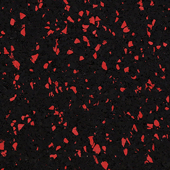 Flecks Interlocking 24 in. x 24 in. x 3/8 in. 10% Red Rubber Floor Tile 10109 (135 sq. ft.) (6-Pack) - Sweatfully