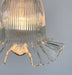 Delicate HOLOPHANE RUFFLE 1930's Antique Glass Pendant Light - Sweatfully