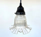 Delicate HOLOPHANE RUFFLE 1930's Antique Glass Pendant Light - Sweatfully