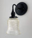 Bell Antique Holophane 1950's Glass Wall Sconce Light Fixture - Sweatfully