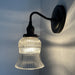 Bell Antique Holophane 1950's Glass Wall Sconce Light Fixture - Sweatfully