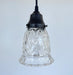 Heavy Pressed Vintage 1950's Antique Diamond PENDANT Light Fixture - Sweatfully
