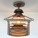 TOTALLY UNIQUE! Vintage Industrial Flush Mount Ceiling Light Rustic Distressed - Sweatfully