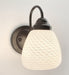 Modern 'Ribbon' 1970's Milk Glass WALL SCONCE Lighting - Sweatfully