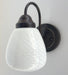 Modern 'Ribbon' 1970's Milk Glass WALL SCONCE Lighting - Sweatfully