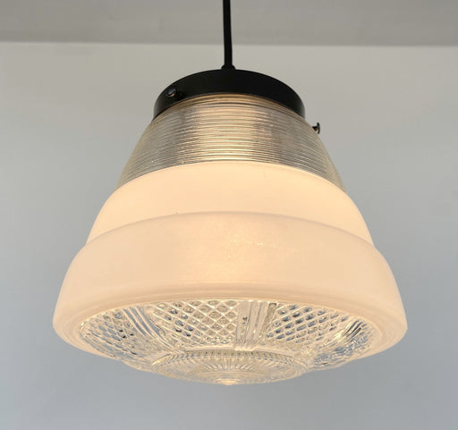 Retro 1970's Mid Century Glass Pendant Lighting - Sweatfully