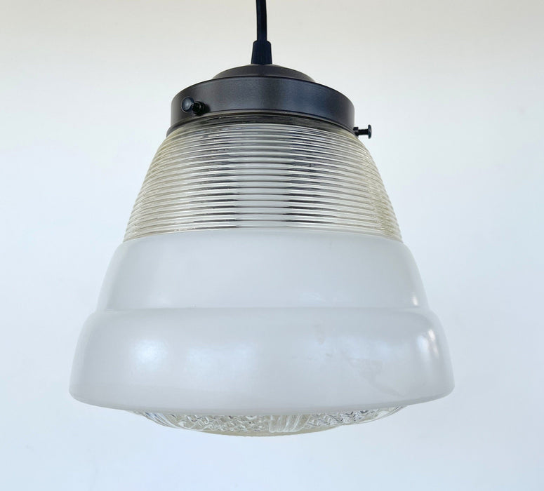 Retro 1970's Mid Century Glass Pendant Lighting - Sweatfully
