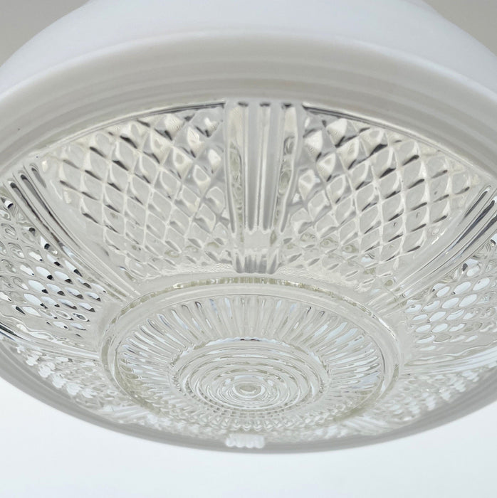 Retro 1970's Mid Century Glass Pendant Lighting - Sweatfully