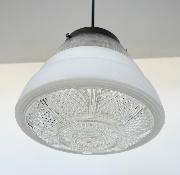 Retro 1970's Mid Century Glass Pendant Lighting - Sweatfully