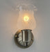 Etched Antique 1960's Glass Wall Sconce Light Fixture with On/Off Switch Antique Brass - Sweatfully