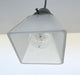Vintage Frosted SQUARE 1960's PENDANT Light - Sweatfully