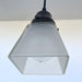 Vintage Frosted SQUARE 1960's PENDANT Light - Sweatfully