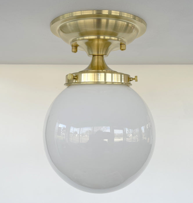 BRASS Modern Ceiling Light Schoolhouse Flush Mount - Sweatfully