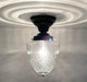LARGE TAPERED DIAMOND 1950s Authentic Mid Century Glass Ceiling Light - Sweatfully